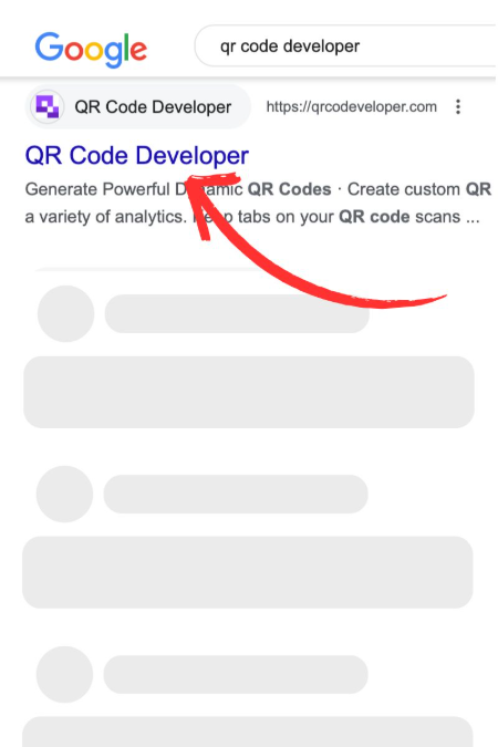 Step 1 of the process showing QR code creation