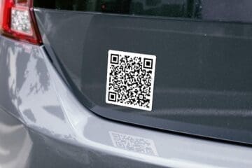 QR code on car